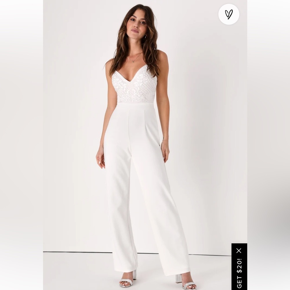 White jumpsuit - never worn with tags still on! Size small